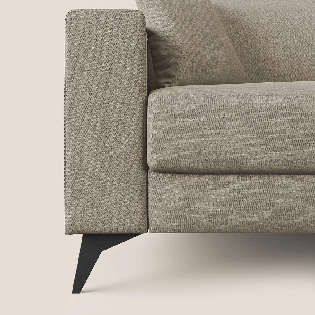 Pegaso divano letto angolare con poggiatesta reclinabili e rivestimento impermeabile T02 beige