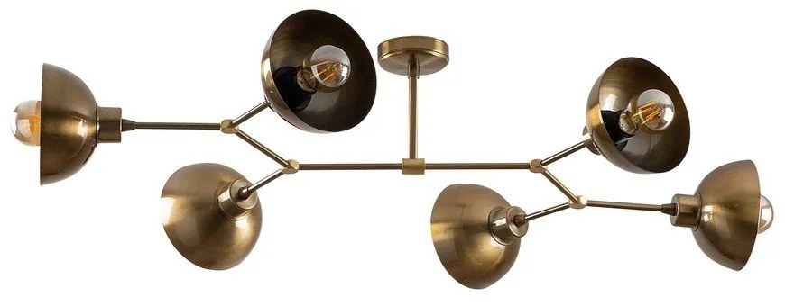 Plafoniera dorata con paralume in metallo 52x102 cm Dram – Opviq lights