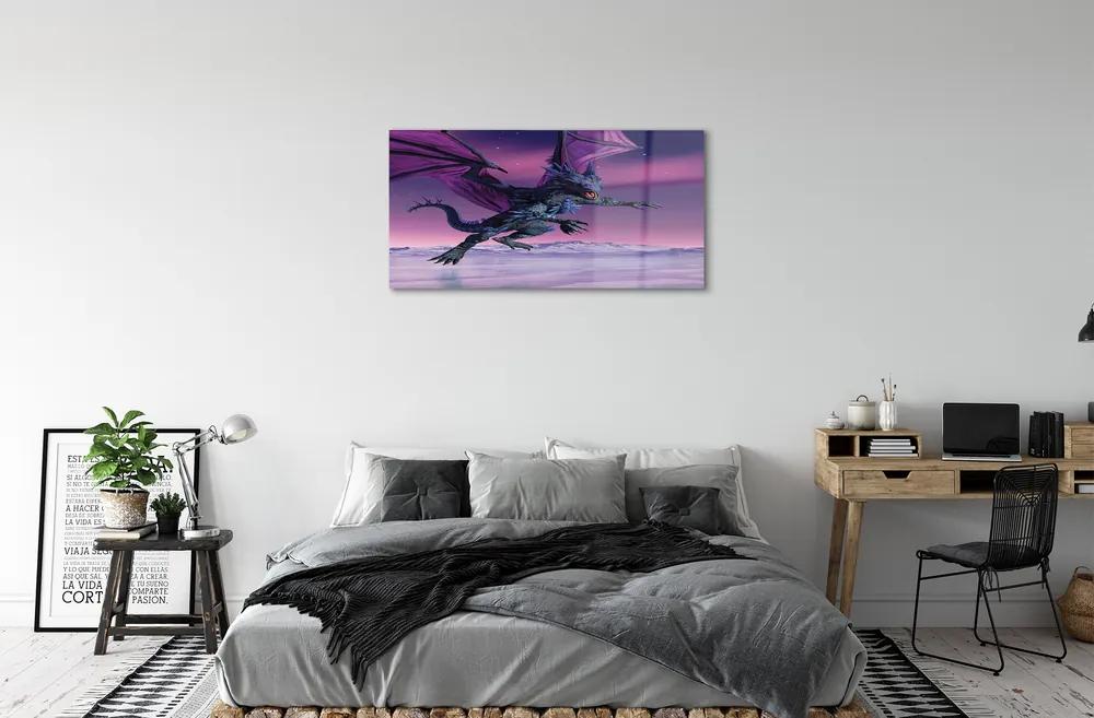 Quadro acrilico Cielo del drago colorato 100x50 cm