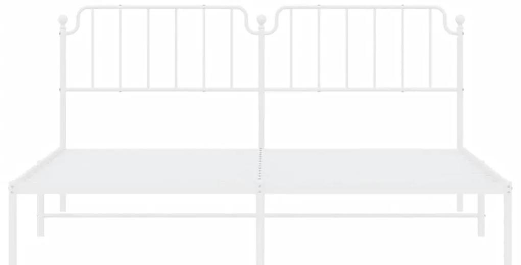 Giroletto con testiera metallo bianco 200x200 cm