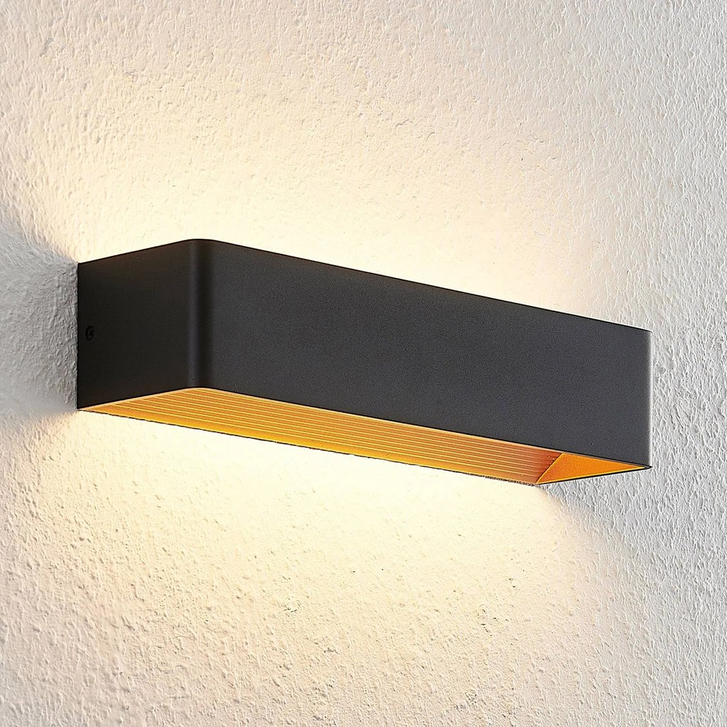 Arcchio Applique a LED Karam, 37 cm, nero, metallo, su/giù