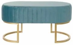 Panca DKD Home Decor 8424001829804 Azzurro Dorato Metallo Velluto (90 x 50 x 45 cm)