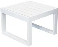 Tavolino in alluminio da giardino 45x45cm Bianco mod. Cuba