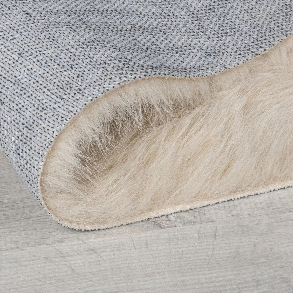 Tappeto in pelliccia sintetica crema 180x290 cm Waffle Faux Fur - Flair Rugs