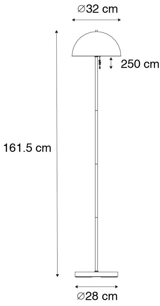 Lampada da terra per esterni bronzo scuro ricaricabile dimmerabile a 3 livelli - Keira