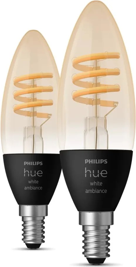 Lampadine smart a filamento in set da 2 pz E14, 5 W White ambiance - Philips Hue