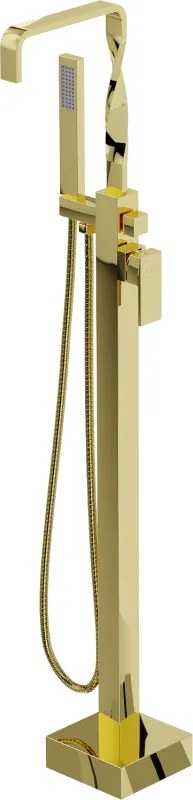 Mexen Avila rubinetto per vasca da bagno indipendente, oro - 75833-50