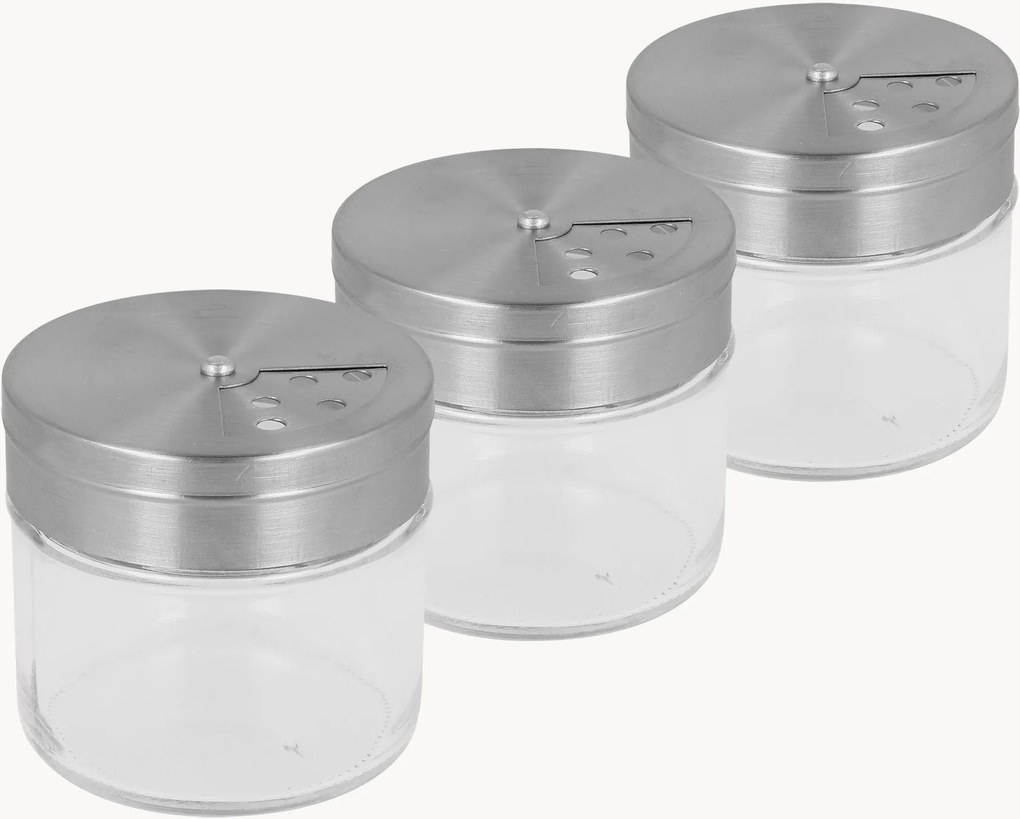 Set di 3 contenitori spezie in vetro Mex