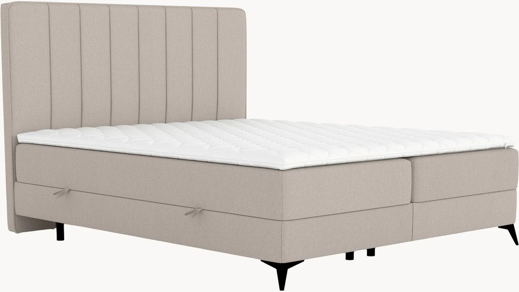 Letto boxspring fatto a mano con contenitore Aggaz, H3
