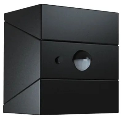 Lampada solare da parete a LED con sensore, 2,5 W / 3,7 V, IP65, 1200 mAh, nera