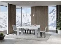 Tavolo da Pranzo Roxell 180x90 Allungabile fino a 284 cm in Nobilitato Colore: Bianco Cemento