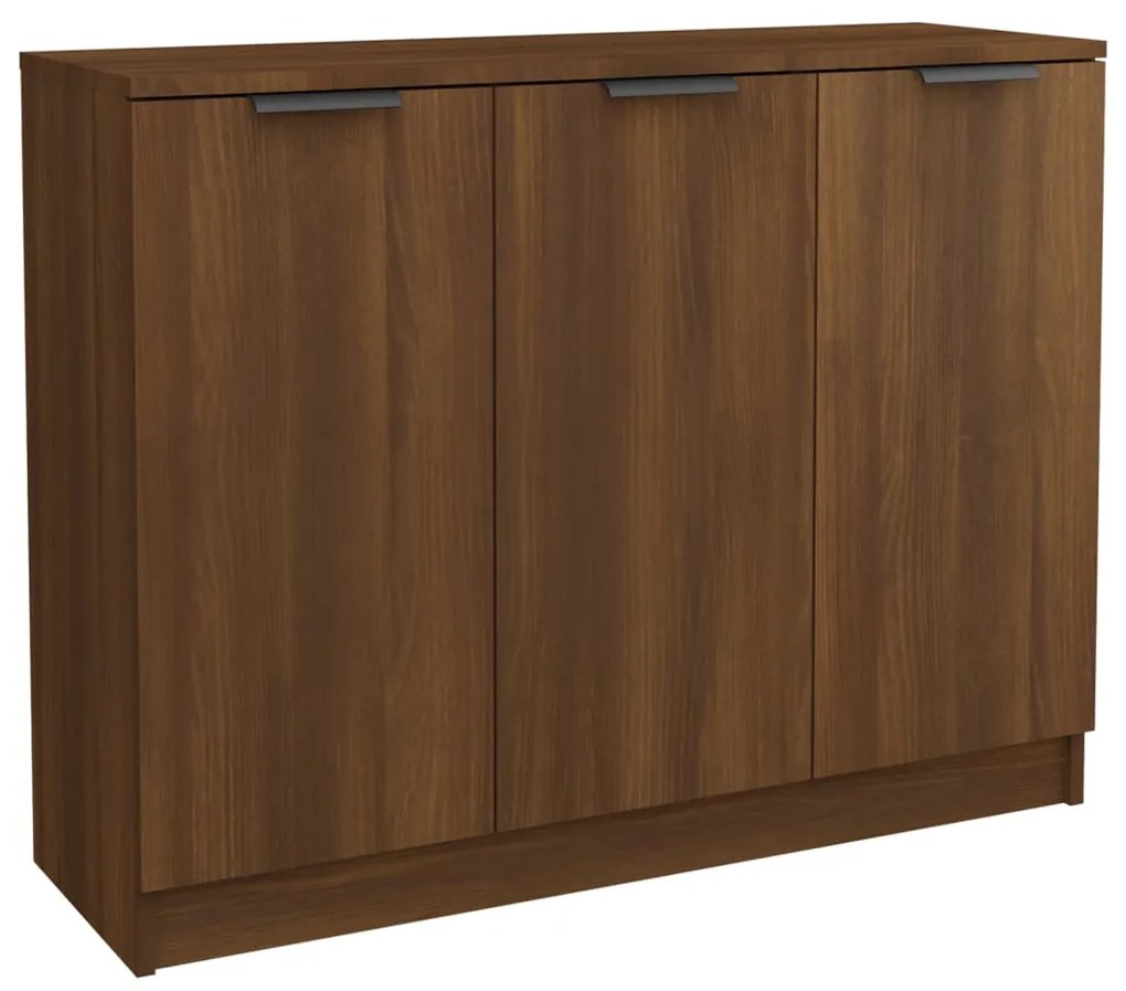 Credenza rovere marrone 90,5x30x70 cm in legno multistrato