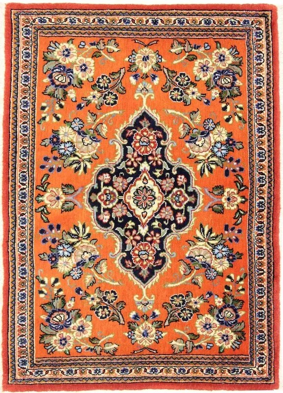 Ghom Tappeto persiano 60x90 Rosso (Iran) Annodato A Mano