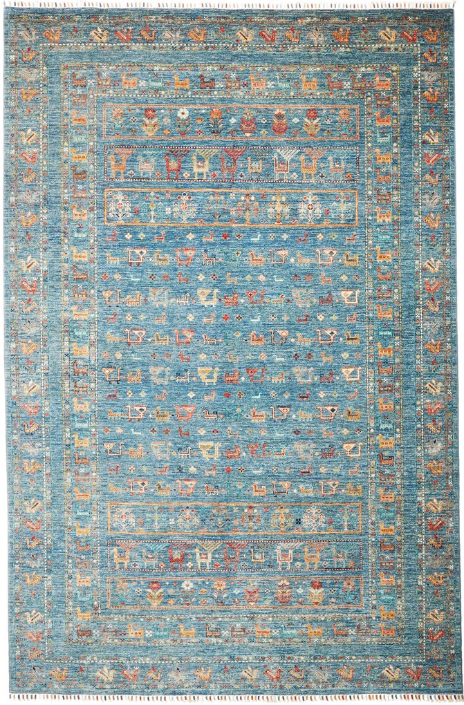 Samarkand Tappeto orientale 310 x 200 Grigio (Pakistan) Annodato A Mano