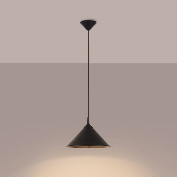 Sollux SL.1326 - Lampadario a sospensione con filo ZUMA 1xE27/15W/230V diametro 30 cm nero