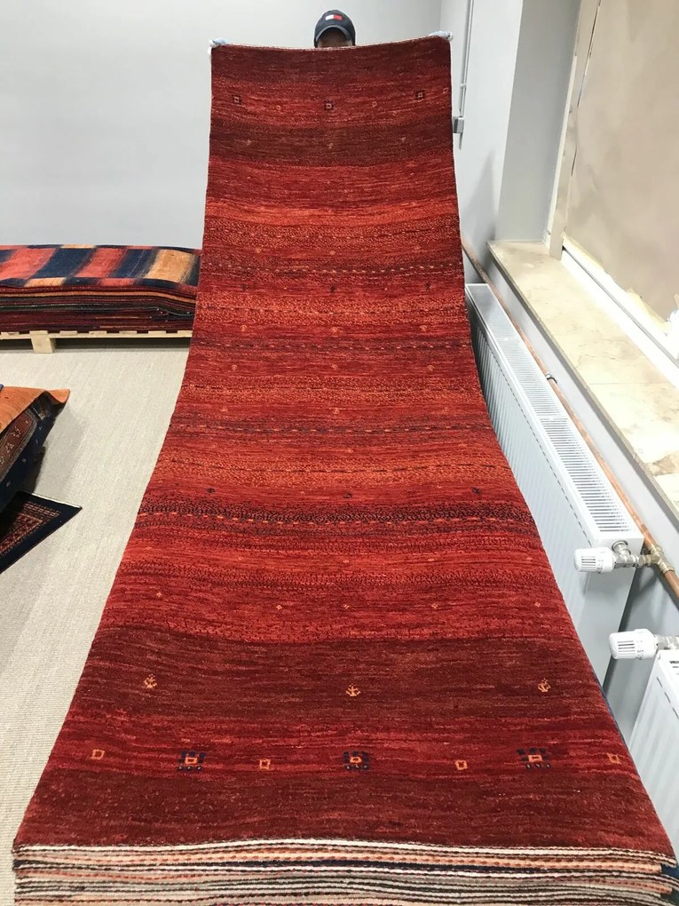 Loribaft Tappeto persiano 80x270 Rosso (Iran) Annodato A Mano