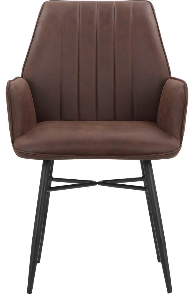 Set di sedie da pranzo marrone in imbottito 2 pz Anzo – Støraa