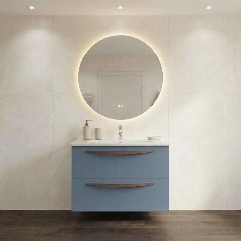 Mobile bagno sospeso con lavabo L 80 cm avio 2 cassetti per vasca centrale Arco
