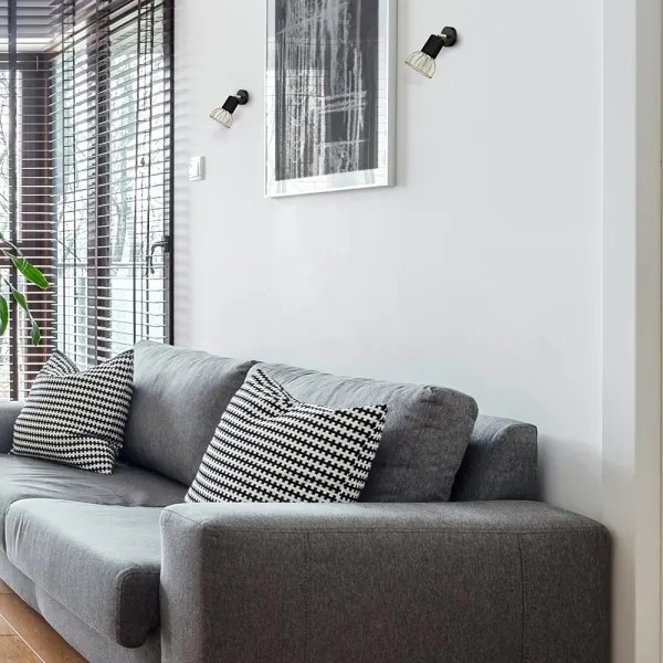 Faretto da muro DANTE 1xGU10/25W/230V nero/oro