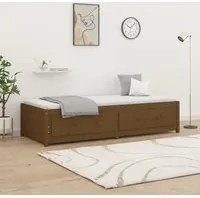 Dormeuse Marrone Miele 90x200 cm in Legno Massello di Pino 821592