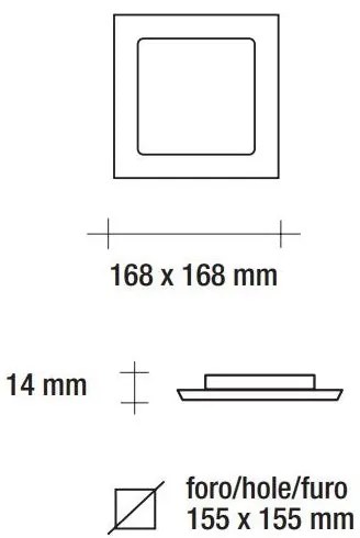 BLAIR pannello led quadro bianco varie potenze e dimensioni