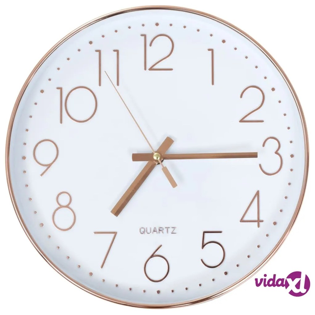 vidaXL Orologio da Parete 30 cm Oro Rosa