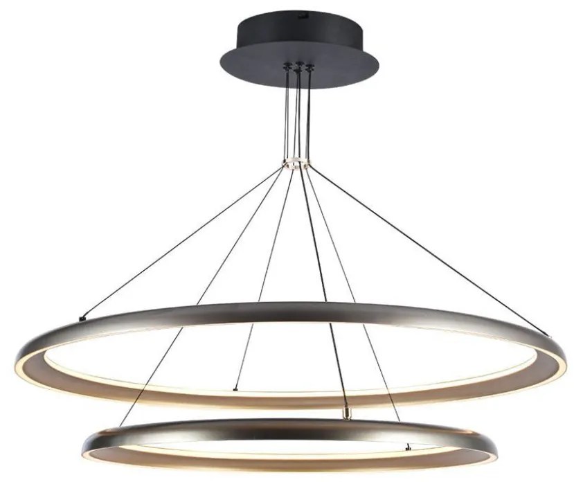Lampadario LED moderno 65W grigio champagne 3000K – Design elegante
