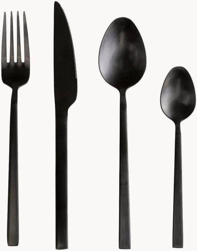 Set di 16 posate spazzolate opache Gloria, 4 persone