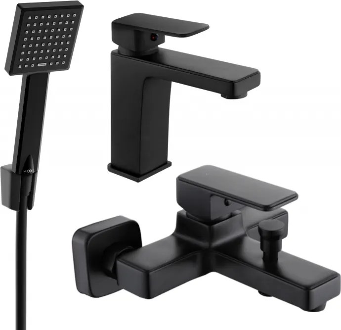 Mexen Cetus R45 set da bagno, nero - 744303R45-70