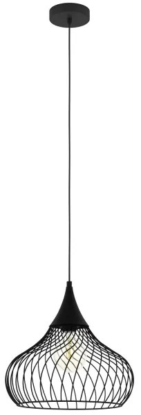 Eglo 43344 - Lampadario a sospensione con filo STAVERTON 1xE27/60W/230V