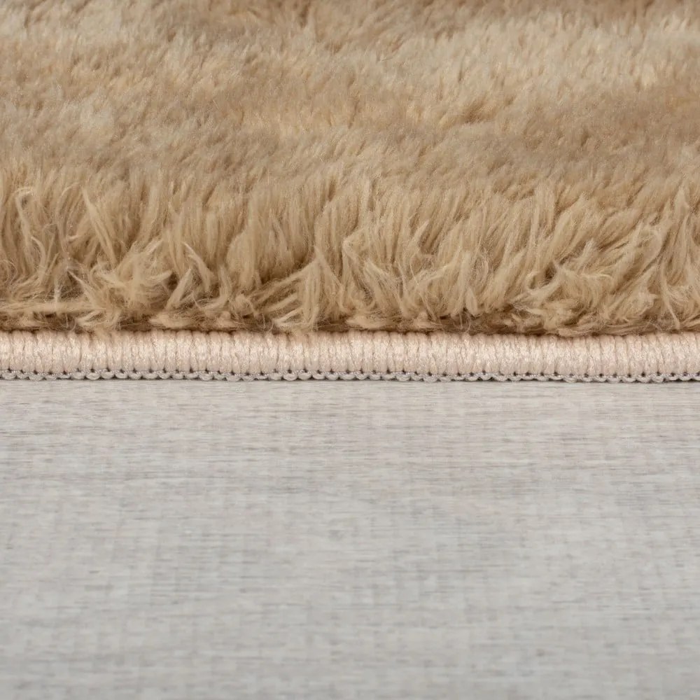 Tappeto in pelliccia sintetica marrone 160x230 cm Faroe Wool Look Fur - Flair Rugs