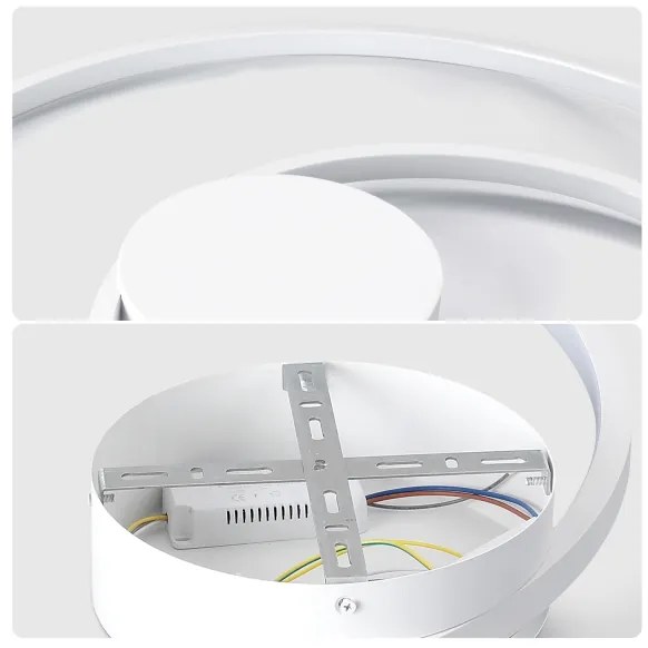 Brilagi- Plafoniera LED dimmerabile TWISTER LED/48W/230V diam. 50 cm bianco + telecomando