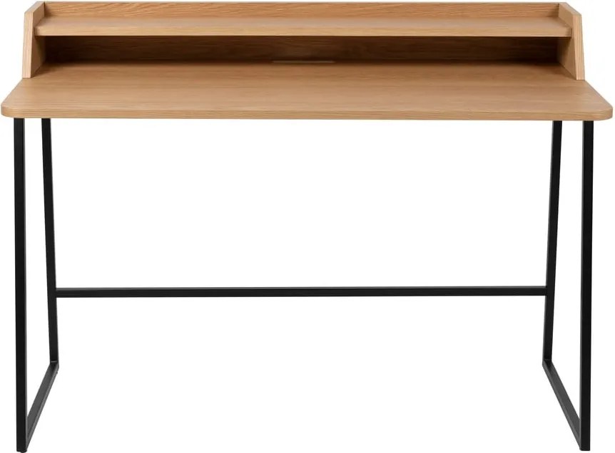 Scrivania in stile segreteria con piano effetto rovere 60x120 cm Giorgio – White Label