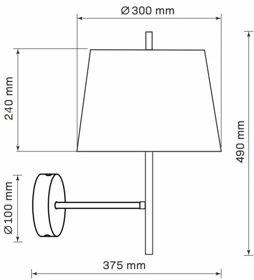 Applique ELENA 1xE27/20W/230V bianco
