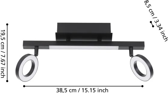 Eglo 900514 - Faretto LED CARDILLIO 2x3,2W + LED 3,3W/230V