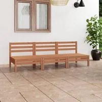 Set Divani da Giardino 3 pz Miele in Legno Massello di Pino 3082445