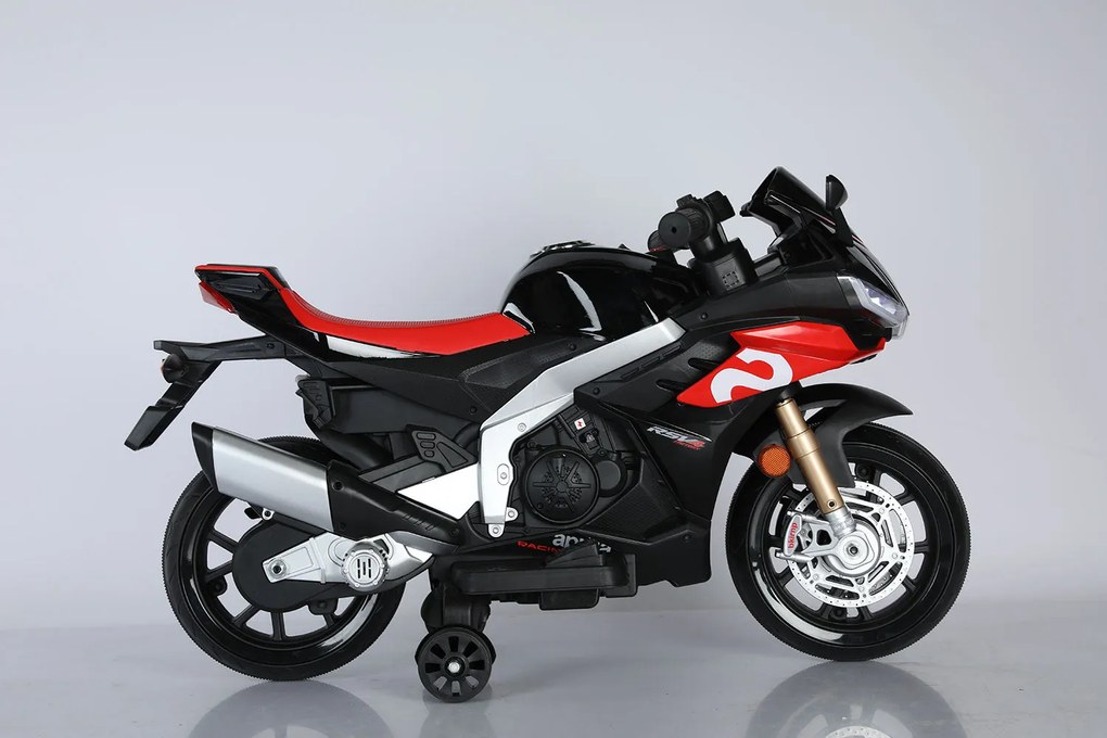Moto Elettrica per Bambini 12V con Licenza Aprilia RSIV Small Nera...