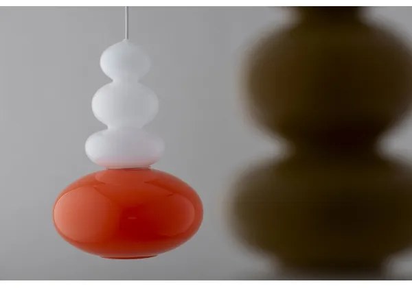 Argon 8822 - Lampadario a sospensione con filo DIEGO 1xGU10/5W/230V bianco/arancione