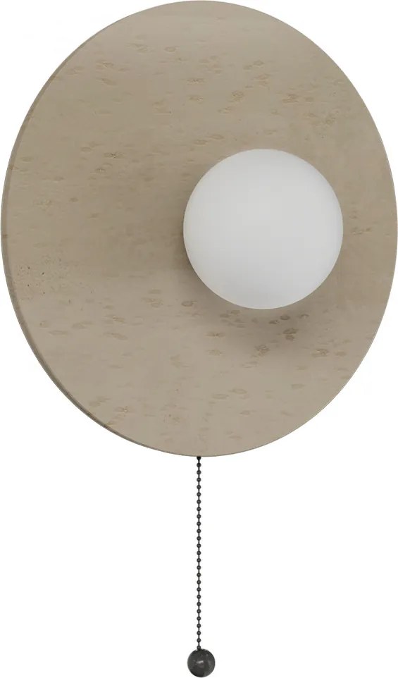 Applique da Parete G9 Ø300mm in Pietra con Interruttore a Catena