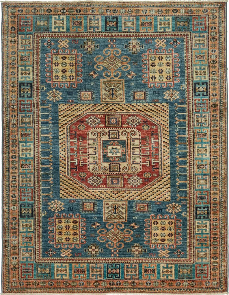 Kazak Tappeto 150x190 (Pakistan) Annodato A Mano