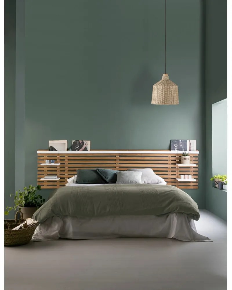 Testiera in pino bianco/naturale 240x62 cm Nidra - Marckeric