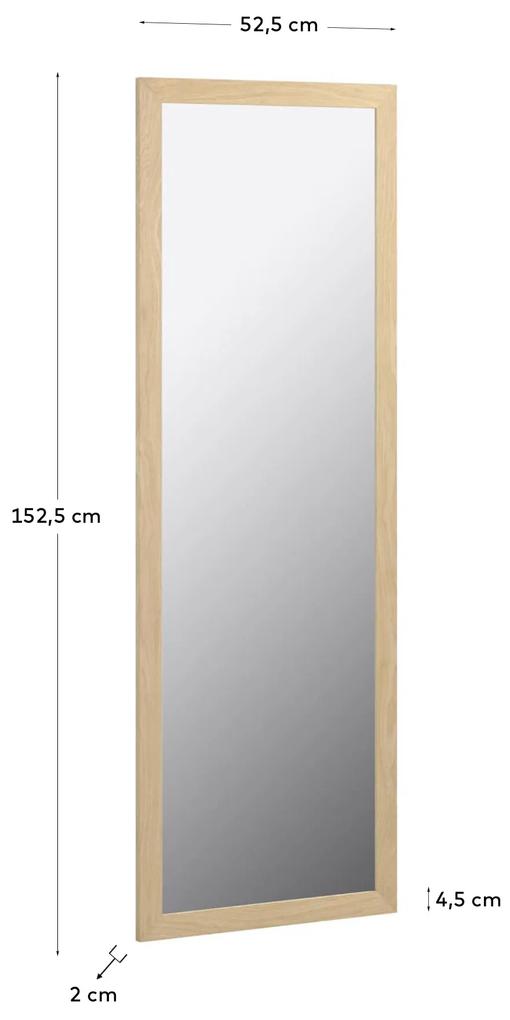 Kave Home - Specchio Wilany 52,5 x 152,5cm con finitura naturale