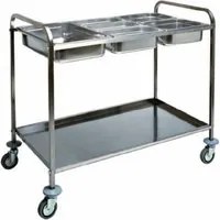 Carrello porta bacinelle 2 piani ristorante cm 77x62x97 RS0415