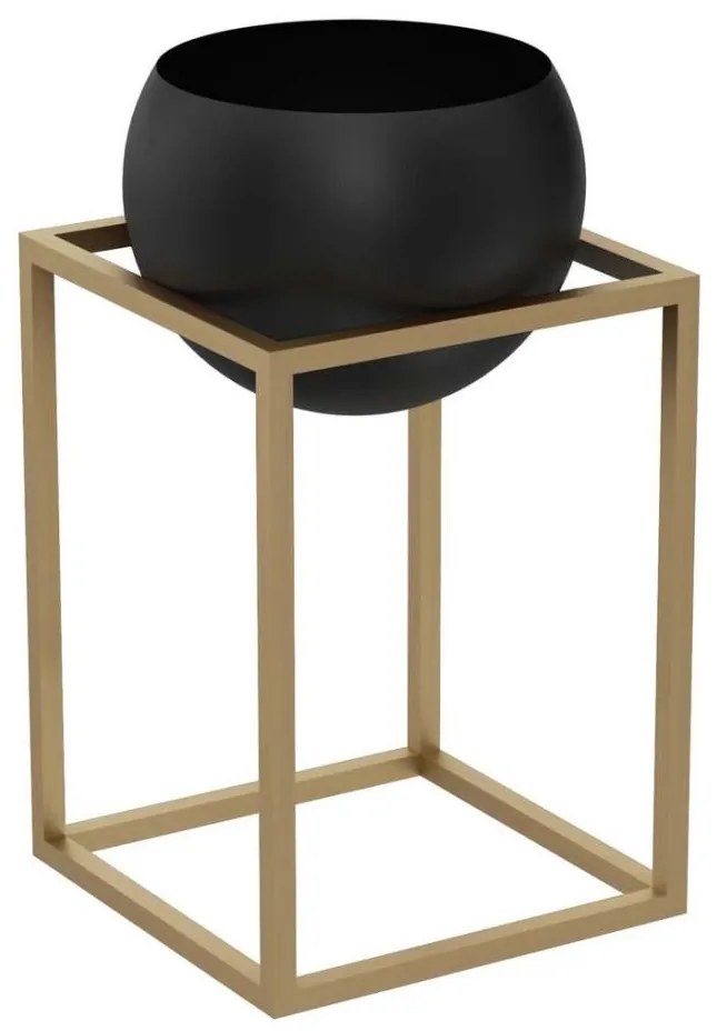 Vaso da fiori in metallo 51,3x29 cm oro