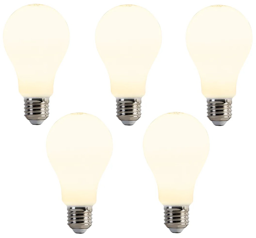 Set di 5 lampadine LED E27 A67 opale 8W 900lm 2700K