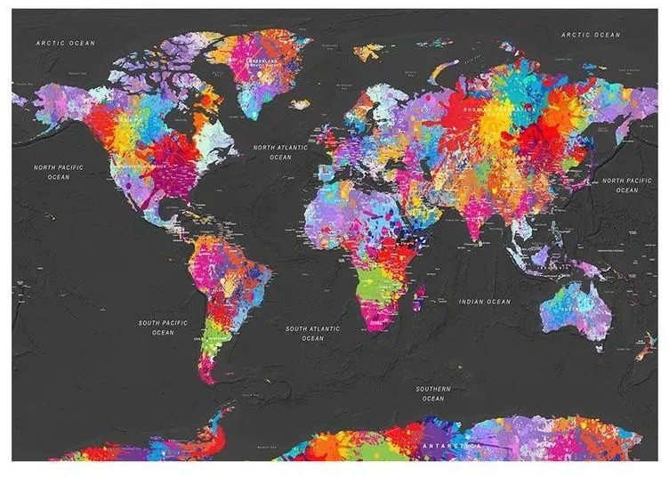 Fotomurale adesivo  World Map: Synesthesia  Larghezza x Altezza Home decor 147x105