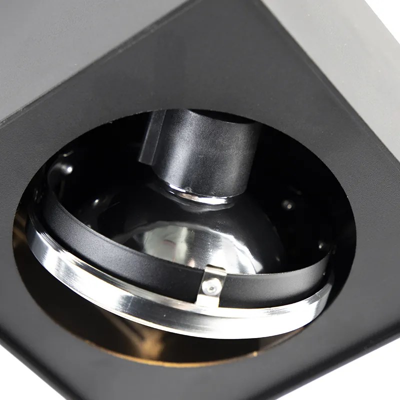 Faretto di design nero quadrato - Kaya