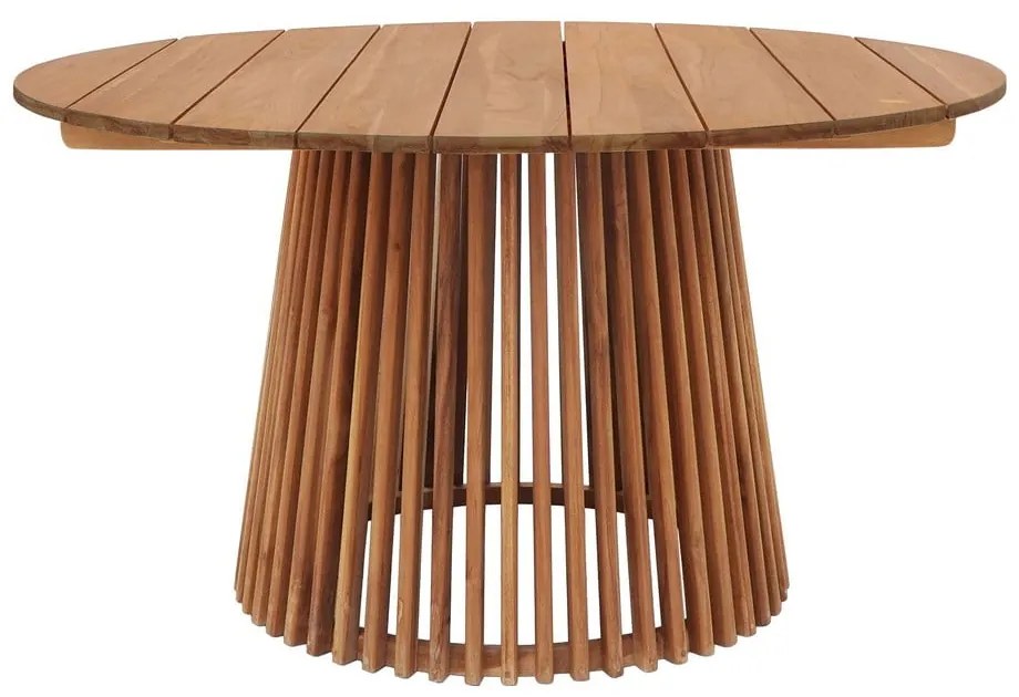 Tavolo da pranzo da giardino rotondo in teak massiccio ø 120 cm Lorca – House Nordic