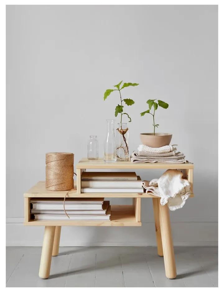 Tavolino in legno di pino in colore naturale Haku - Karup Design