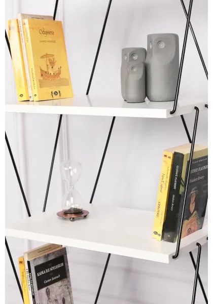 Libreria BALABAN 165x48 cm bianco/nero